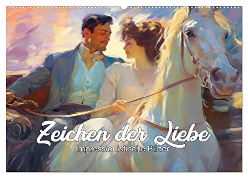 Zeichen der Liebe Impressionistische Bilder (Wandkalender 2024 DIN A2 quer), CALVENDO Monatskalender