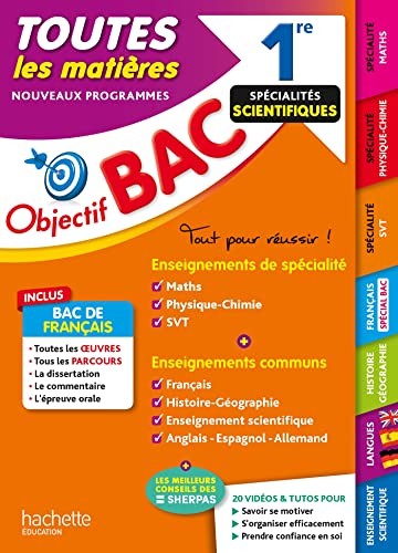 Objectif Bac 2024 - 1re Spécialités scientifiques Toutes les matières von HACHETTE EDUC