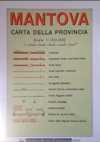 Mantova Provincial Road Map (1:150, 000) (Carte stradali)