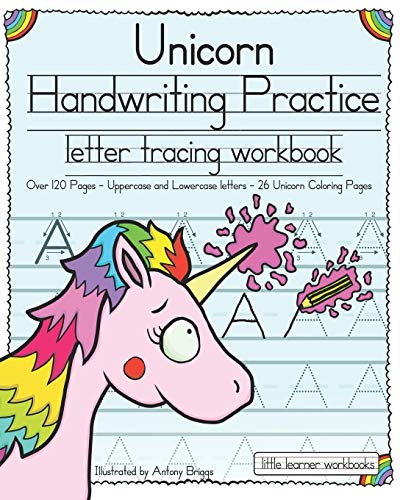 Unicorn Handwriting Practice: Letter Tracing Workbook (Little Learner Workbooks) von CREATESPACE