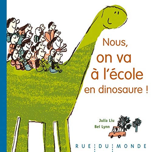 Nous on va à l'école en dinosaure