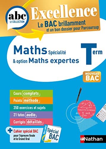 ABC BAC Excellence Maths&Maths Expertes Terminale von NATHAN
