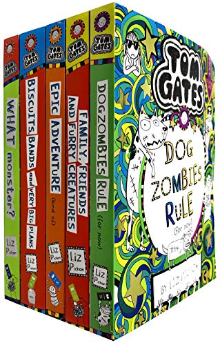 Tom Gates Serie 3: 5-Bücher-Sammlungsset von Liz Pichon (Dogzombies Rule, Family Friends and Furry Creatures, Epic Adventure (irgendwie), Biscuits Bands and Very Big Plans, What Monster)