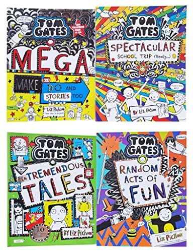 Tom Gates Series 3 Books Collection Set (16 to 18) [Mega Make and Do and Stories Too!, Spectacular School Trip (Really...) & Ten Tremendous Tales]
