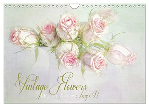 Vintage Flowers (Wandkalender 2024 DIN A4 quer), CALVENDO Monatskalender von CALVENDO