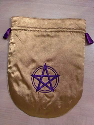 Tarot Beutel Pentagramm. Satin gold/purpur Tarot Beutel Pentagramm. Satin gold/purpur