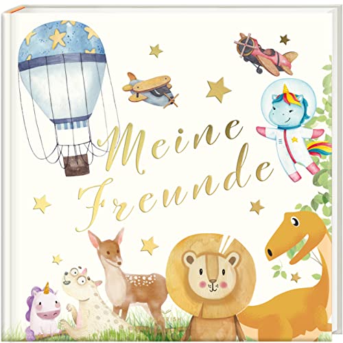 Freundebuch - MEINE FREUNDE: Freundebuch für Kita und Kindergarten, Geschenk Kindergarten, Freundschaftsbuch für Mädchen und Jungen PAPERISH®