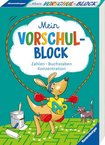 Ravensburger Mein Vorschul-Block - Zahlen, Buchstaben, Konzentration - Rätselspaß für Vorschulkinder ab 5 Jahren - Vorbereitung auf Schule Ravensburger Mein Vorschul-Block - Zahlen, Buchstaben, Konzentration - Rätselspaß für Vorschulkinder ab 5 Jahren - Vorbereitung auf Schule