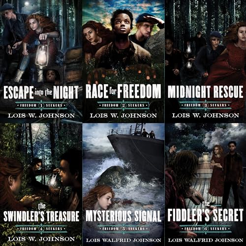 Freedom Seekers - Set of 6 Volumes Including Escape Into the Night, Race for Freedom, Midnight Rescue, the Swindler's Treasure, Mysterious Signal, and the Fiddler's Secret