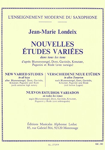 JEAN-MARIE LONDEIX - NOUVELLES ETUDES VARIEES, POUR SAXOPHONE