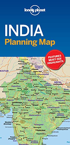 Lonely Planet India Planning Map: Travel-Tips, Must-See-Highlights, Transport Planner