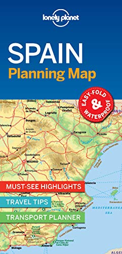 Lonely Planet Spain Planning Map: Travel-Tips, Must-See-Highlights, Transport Planner
