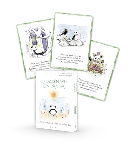 Gelassen wie ein Panda. 44 Achtsamkeits-Karten für jeden Tag: Das Kartenset für ein entspanntes, erfülltes Leben. 44 Karten mit Booklet von Lotos