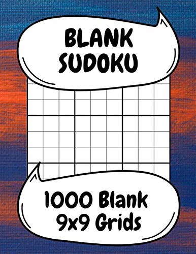 Blank Sudoku: 1000 Grids 9x9 ( 1 page = 4 sudoku puzzle )