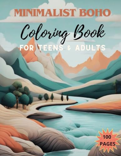 Minimalist Boho Coloring Book:: Abstract & Bohemian Aesthetic Coloring Pages for Teens and Adults (For Stress Relief and Relaxation von Independently published