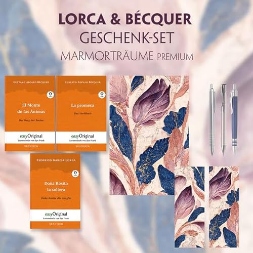 Lorca & Bécquer Geschenkset - 3 Bücher (mit Audio-Online) + Marmorträume Schreibset Premium: Lorca & Bécquer Geschenkset - Lesemethode von Ilya Frank ... - Lesemethode von Ilya Frank)