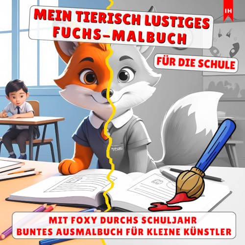 Mein Tierisch Lustiges Fuchs Malbuch für die Schule: Mit Foxy durchs Schuljahr | Buntes Ausmalbuch für kleine Künstler | Tiere als Klassenmaskottchen