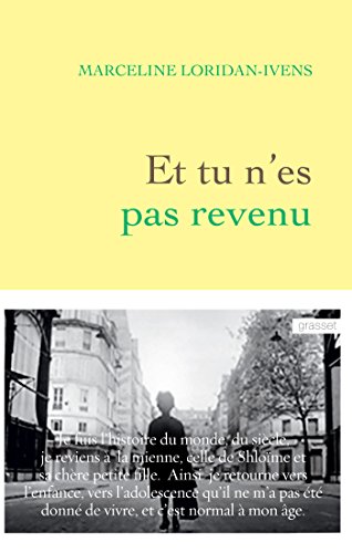 Et tu n'es pas revenu von Grasset