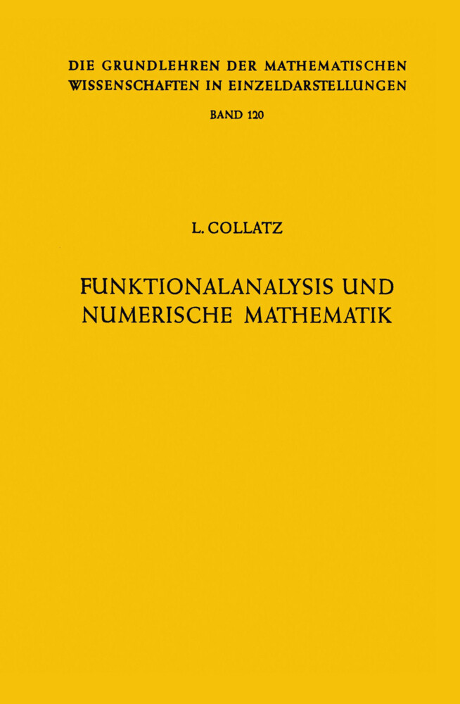 Funktionalanalysis und Numerische Mathematik von Springer Berlin Heidelberg