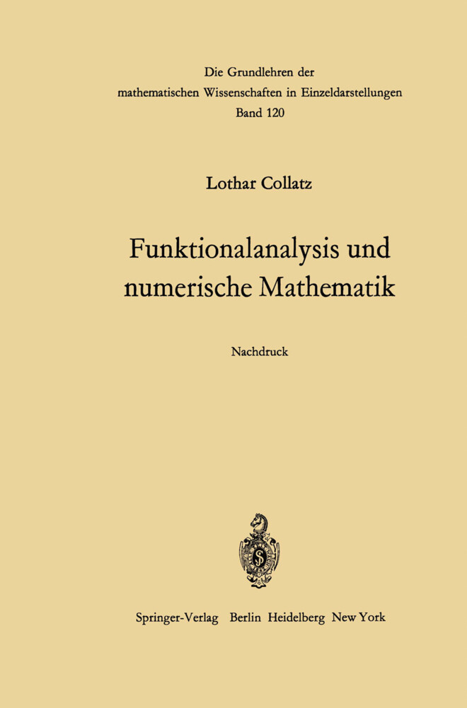 Funktionalanalysis und numerische Mathematik von Springer Berlin Heidelberg