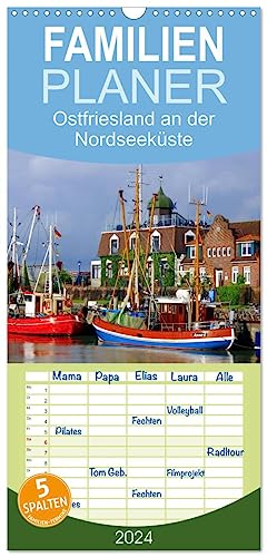 Familienplaner 2024 - Ostfriesland an der Nordseeküste mit 5 Spalten (Wandkalender, 21 cm x 45 cm) CALVENDO