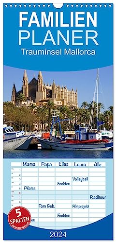 Familienplaner 2024 - Trauminsel Mallorca mit 5 Spalten (Wandkalender, 21 cm x 45 cm) CALVENDO: Schönheiten einer Insel der Balearen (CALVENDO Orte)