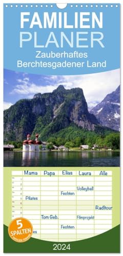 Familienplaner 2024 - Zauberhaftes Berchtesgadener Land mit 5 Spalten (Wandkalender, 21 cm x 45 cm) CALVENDO: Idyllische Seen und Landschaften rund um den Königssee (CALVENDO Natur)
