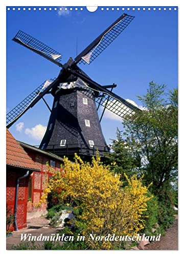 Windmühlen in Norddeutschland (Wandkalender 2025 DIN A3 hoch), CALVENDO Monatskalender von CALVENDO