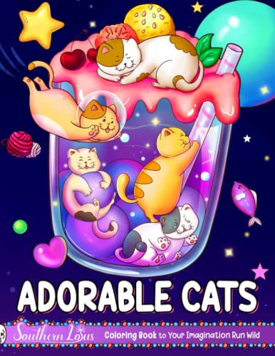 Adorable Cats Coloring Book: Funny Journey Into The Mini World With Little Cats, Cute Pet Themed Illustrations For Adults Girls Animal Lovers Provides Stress Relief And Relaxation Adorable Cats Coloring Book: Funny Journey Into The Mini World With Little Cats, Cute Pet Themed Illustrations For Adults Girls Animal Lovers Provides Stress Relief And Relaxation von Independently published