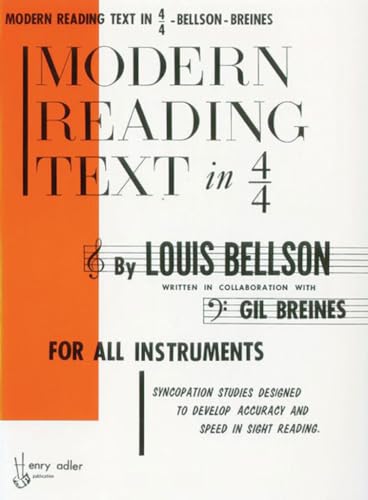 Modern Reading Text in 4/4: Syncoptation studies designed to develop accuracy and speed in sight reading von Alfred Music