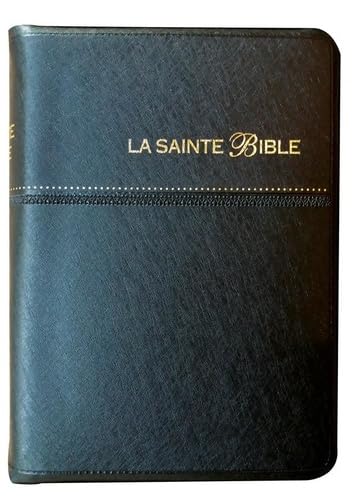 Bible Segond: Noire, onglets, zip