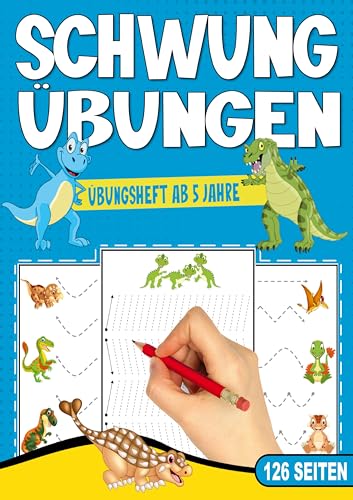 Schwungübungen Übungsheft ab 5 Jahre – Das Dino Lernheft für Jungen: Vorschule Übungsheft mit Dino-Abenteuer - Das perfekte Vorschulbuch für Jungen. ... zur Vorbereitung auf das Schreiben. von Lucid Page Media