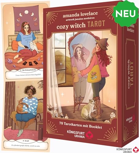 Cozy Witch Tarot - DAS Tarot für alle jungen Hexen!: 78 Tarot-Karten, Magnetdeckelschachtel mit Goldprägung und 128-seitiges Booklet von Königsfurt-Urania Verlag