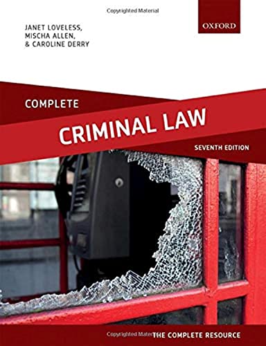 Complete Criminal Law: Text, Cases, and Materials von Oxford University Press