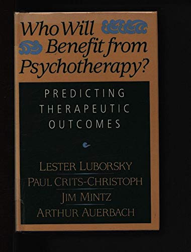 Who Will Benefit Psy: Predicting Therapeutic Outcomes