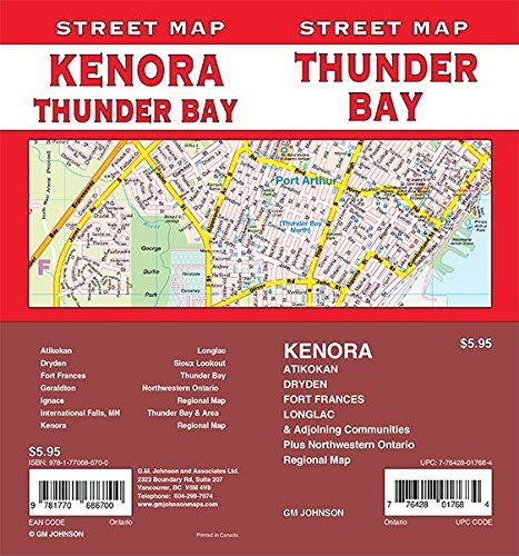 Thunder Bay / Kenora, Ontario Street Map