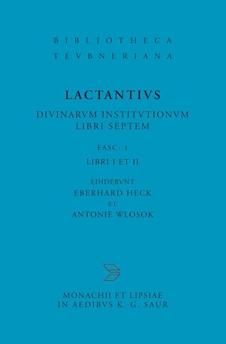 Libri I et II: Libri I et II. In latein. Sprache (Bibliotheca scriptorum Graecorum et Romanorum Teubneriana, Band 1)