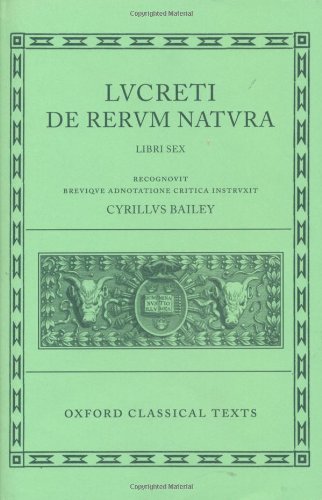 Lucretius De Rerum Natura: Libri Sex (Oxford Classical Texts)