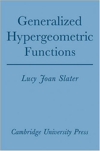 Generalized Hypergeometric Functions von Cambridge University Press