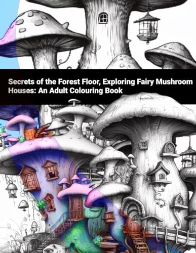 Secrets of the Forest Floor, Exploring Fairy Mushroom Houses: An Adult Coloring Book. Colouring Books for Adults, Colouring Books for Grown-Ups, ... pages - Paperback: Adult Colouring Book von Independently published