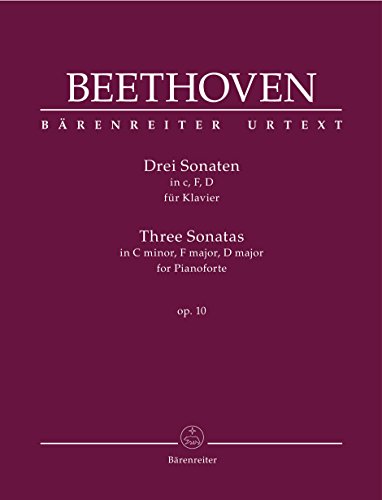Drei Sonaten für Klavier c-Moll, F-Dur, D-Dur op. 10. Spielpartitur, Sammelband, BÄRENREITER URTEXT Drei Sonaten für Klavier c-Moll, F-Dur, D-Dur op. 10. Spielpartitur, Sammelband, BÄRENREITER URTEXT von Bärenreiter