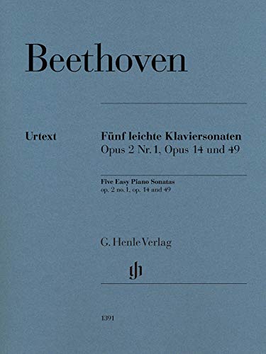 Fünf leichte Klaviersonaten: Klavier zu zwei Händen; Urtextausgabe (G. Henle Urtext-Ausgabe) von Henle, G. Verlag
