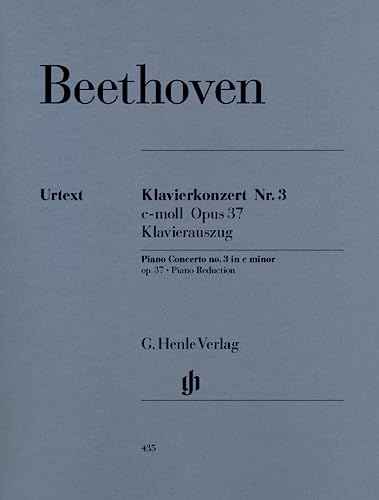 Konzert 3 C-Moll Op 37 Klav Orch. Klavier, Klavier zu 4 Händen: Besetzung: Zwei Klaviere zu vier Händen (G. Henle Urtext-Ausgabe)