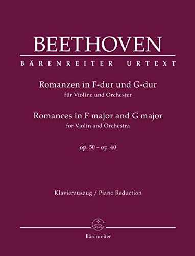 Romanzen in F-Dur und G-Dur für Violine und Orchester op. 50, 40. Klavierauszug, Stimmen, Sammelband, Urtextausgabe: Klavierauszug, Stimme, Sammelband, Urtextausgabe