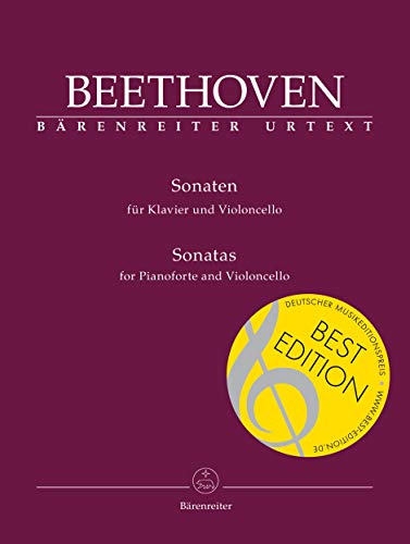Sonaten für Klavier und Violoncello. Spielpartitur, Stimme, Kritischer Bericht, Urtextausgabe, Sammelband Sonaten für Klavier und Violoncello. Spielpartitur, Stimme, Kritischer Bericht, Urtextausgabe, Sammelband