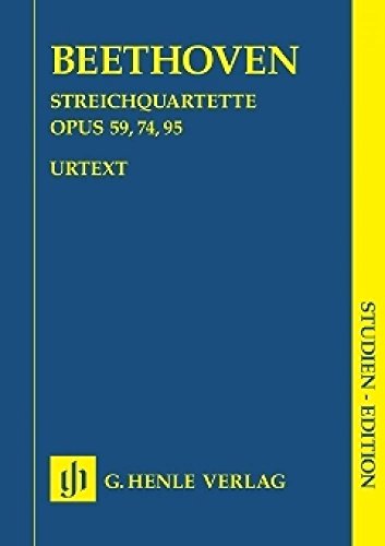 Streichquartette op. 59, 74, 95; Studien-Edition: Besetzung: Streichquartette (Studien-Editionen: Studienpartituren) von G. Henle Verlag