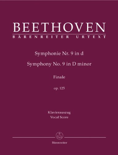 Symphonie Nr. 9 d-Moll op. 125 (Finale). Klavierauszug, Urtextausgabe: Klavierauszug nach dem Urtext