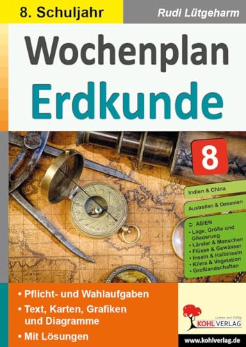 Wochenplan Erdkunde / Klasse 8: Jede Woche übersichtlich auf einem Bogen