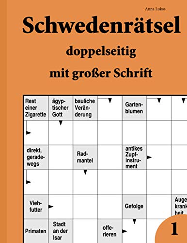 Schwedenrätsel doppelseitig mit großer Schrift 1 Schwedenrätsel doppelseitig mit großer Schrift 1