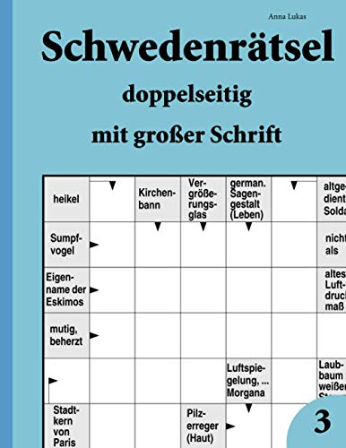 Schwedenrätsel doppelseitig mit großer Schrift 3